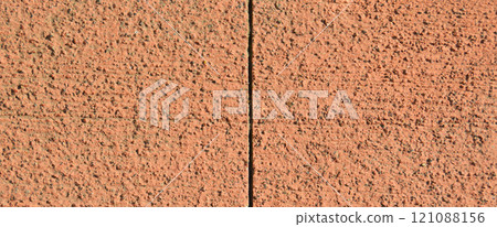 Grunge red concrete cement wall texture background 121088156