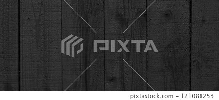 Black wood, can be used as background, wood grain texture 121088253
