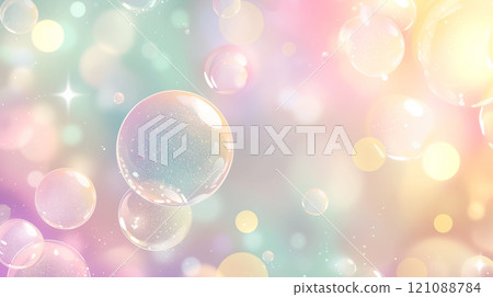 AI generated image: Soap bubble background material 121088784