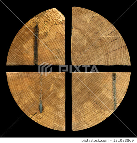 Hornbeam round wood, can be used as background, wood grain texture Hornbeam round wood, can be used as background, wood grain texture 121088869