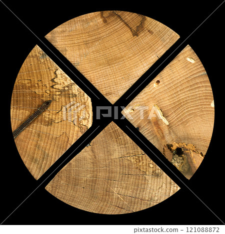 Hornbeam round wood, can be used as background, wood grain texture Hornbeam round wood, can be used as background, wood grain texture 121088872