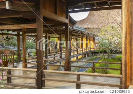 Autumn in Kyoto: Murasame Corridor at Daikakuji Temple Autumn in Kyoto: Murasame Corridor at Daikakuji Temple 121088953