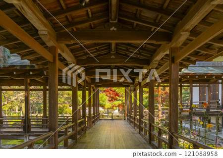 秋天的京都 大覺寺村雨迴廊 秋天的京都 大覺寺村雨迴廊 121088958