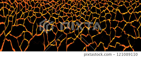 Molten magma. Vector drawing of volcanic lava 121089110