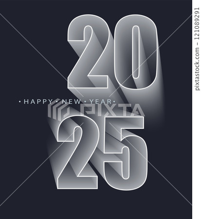 2025 Numbers Logo. Trendy New Year Design. 121089291