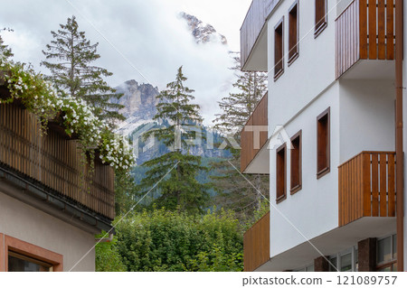 Summer view of Cortina d'Ampezzo, Italy 121089757