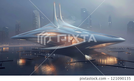 Futuristic architecture meets serene waters in this breathtaking design Futuristic architecture meets serene waters in this breathtaking design 121090135