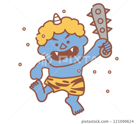 Blue demon and gold stick Blue demon and gold stick 121090624