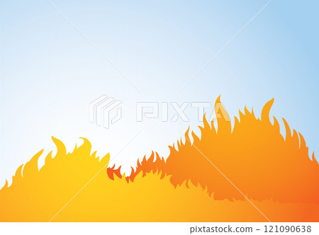 Bright fire background. Vector drawing pattern 121090638