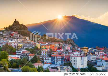 Cesaro, Sicily, Italy with Mt. Etna Cesaro, Sicily, Italy with Mt. Etna 121091277