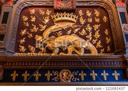 Castle of Blois, Loire valley, France, interiors Castle of Blois, Loire valley, France, interiors 121091437