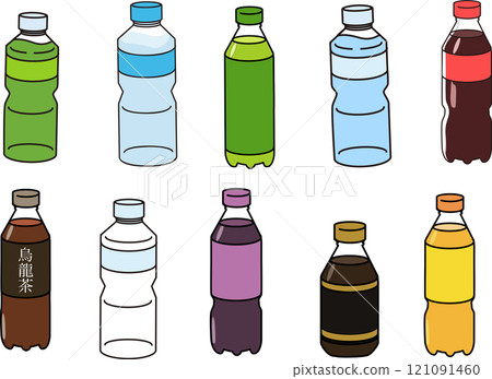 Juice, tea, water plastic bottle set Juice, tea, water plastic bottle set 121091460