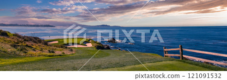 Pebble Beach golf course, Monterey, California, USA 121091532