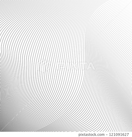 Black and white wavy line pattern. Vector illustration 121091627