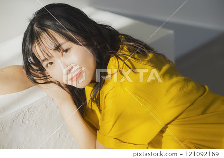 Beauty portrait of young woman 121092169