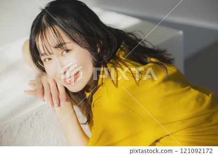 Beauty portrait of young woman 121092172