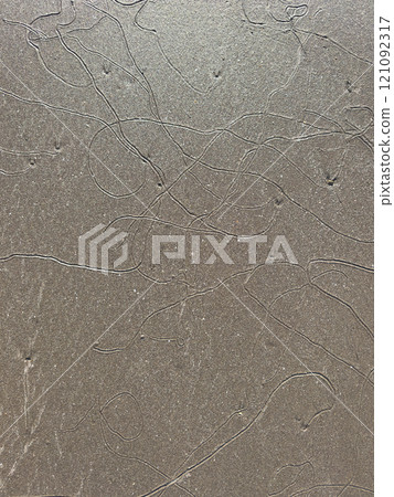 Textured surface with abstract lines and patterns in subtle gray tones 121092317