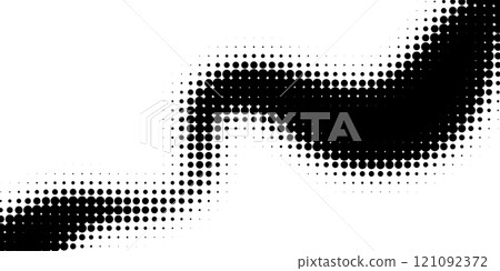 wavy line halftone pattern on white. Vector illustration 121092372