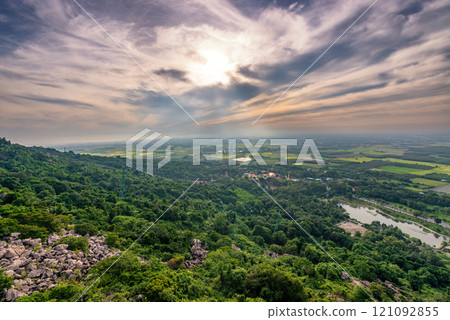 Ba Den mountain tourist area, Tay Ninh province, Vietnam. 121092855