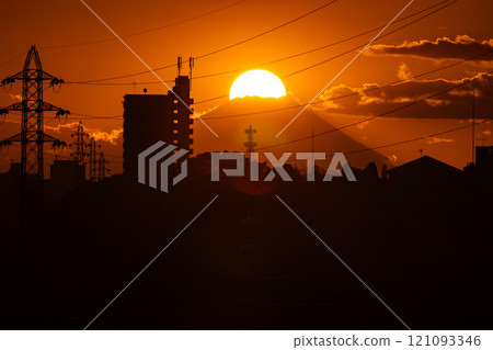 Diamond Fuji from Wako City, Saitama Prefecture, 2024 121093346