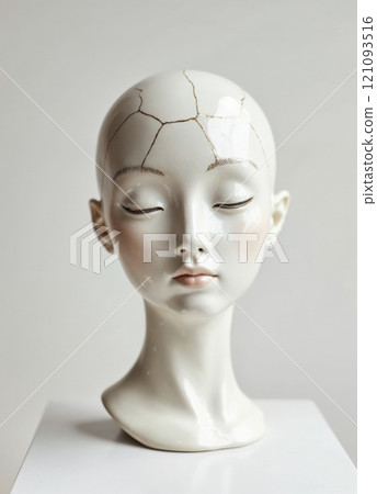 Sculpture of a woman's head. 121093516