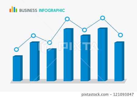 Bar Chart Graph Diagram Statistic Business Annual report colorful Infographic, illustration vector 121093847