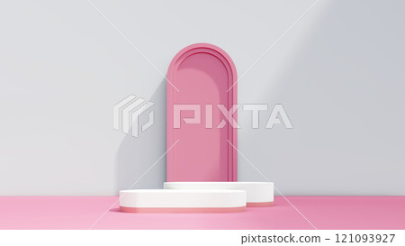 valentine display podium pedestal platform product stage minimal mockup background. valentine day scene geometric studio showcase stand abstract modern light show. shape realistic empty backdrop. 121093927