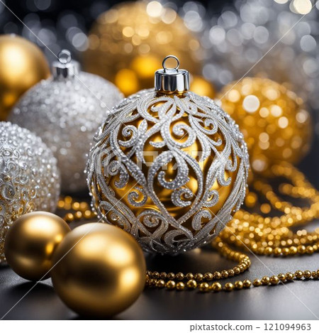 silver and silver ball with silver cap 121094963