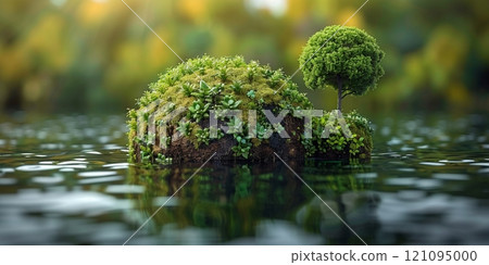 Green Planet with Trees and Ecosystem Concept Green Planet with Trees and Ecosystem Concept 121095000