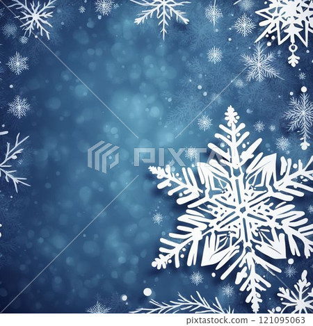 blue winter background with snowflakes blue winter background with snowflakes 121095063