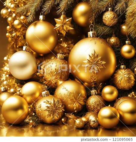 gold balls with golden balls and gold balls gold balls with golden balls and gold balls 121095065