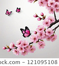 spring background with sakura flowers 121095108