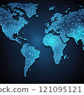 abstract world map in the form of a puzzle 121095121
