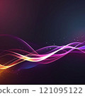 colorful wave line, abstract background with light 121095122