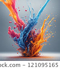 color ink in water splash 121095165