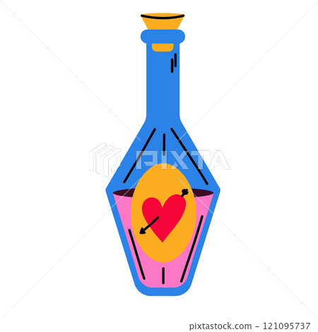 A love potion in a bottle. A love spell. 121095737