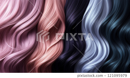 美容主題 頭髮 髮色 冷色 121095979