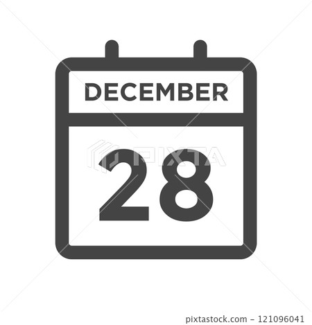 December 28 Calendar Day or Calender Date for Deadlines or Appointment 121096041