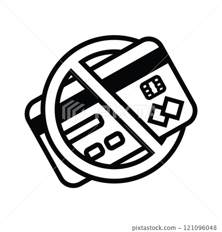 Bad Credit Rating or Score Icon with Credit Card Check - Good or Bad Credit Idea 121096048