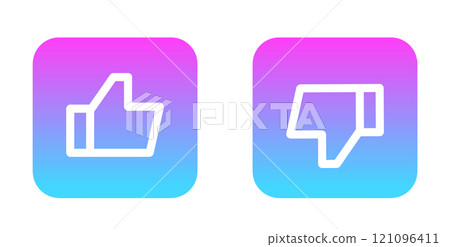 Neon color gradation | Good mark and bad mark Neon color gradation | Good mark and bad mark 121096411