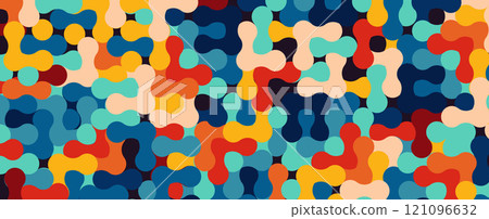 Metaballs shapes abstract  geometric background 121096632