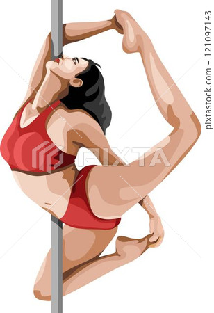 Pole Dance Sexy Girl 121097143