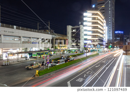 Night view in front of Oji Station 121097489