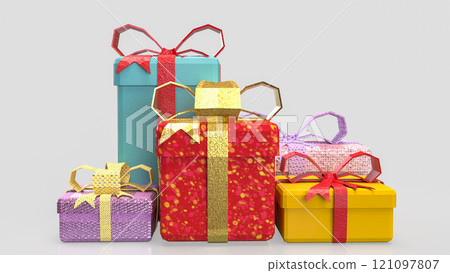 The Gift box for celebration or Holiday concept 3d rendering. 121097807