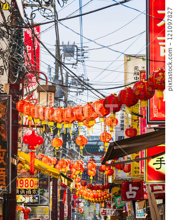 Chinatown, Chinese lanterns, Chinese New Year image Yokohama Chinatown, Chinese lanterns, Chinese New Year image Yokohama 121097827