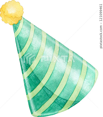 綠黨帽的水彩插圖 綠黨帽的水彩插圖 121099461