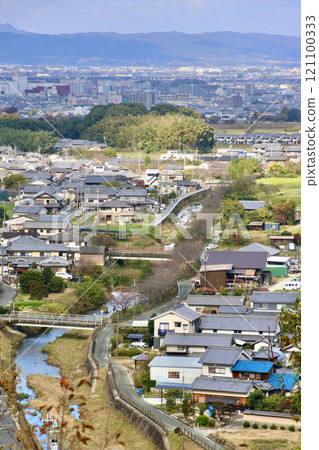 View of the Asuka River from the Amagashi Hill Observatory (Asuka Village, Nara Prefecture) View of the Asuka River from the Amagashi Hill Observatory (Asuka Village, Nara Prefecture) 121100333