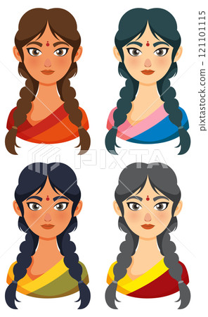 Indian Women Vector Illustration 121101115