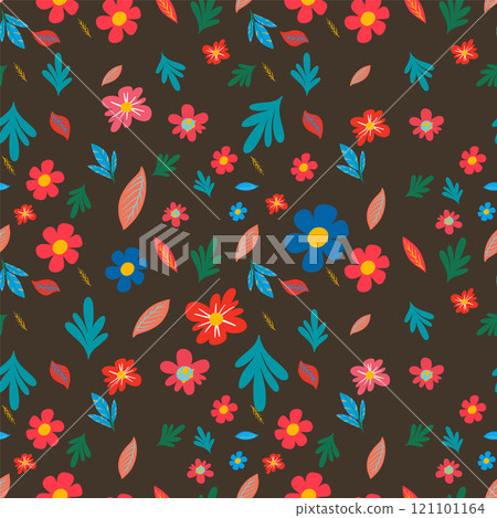 Colorful Floral Pattern Design 121101164