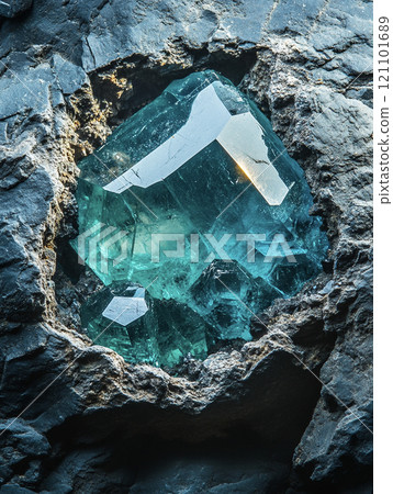 藍綠色天然石材背景圖片AI影像 121101689